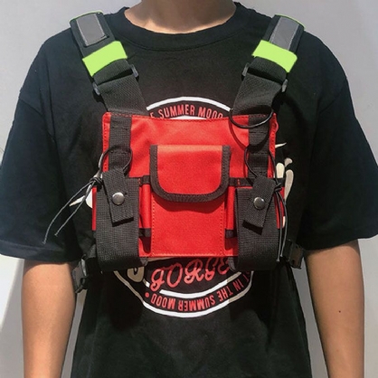 Bolsa Táctica De Hip-hop A La Moda Para Hombres Bolsa De Pecho Bolsa De Chaleco