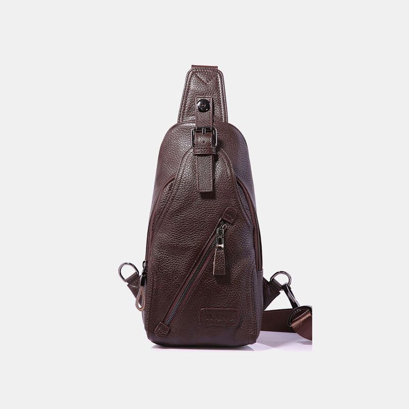 Bolso Bandolera De Cuero Genuino Para Hombre Bolso Bandolera