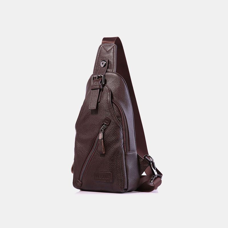 Bolso Bandolera De Cuero Genuino Para Hombre Bolso Bandolera