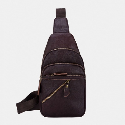 Bolso Bandolera Ligero De Varias Capas De Cuero Genuino Para Hombre Bolso Bandolera Bolso Bandolera