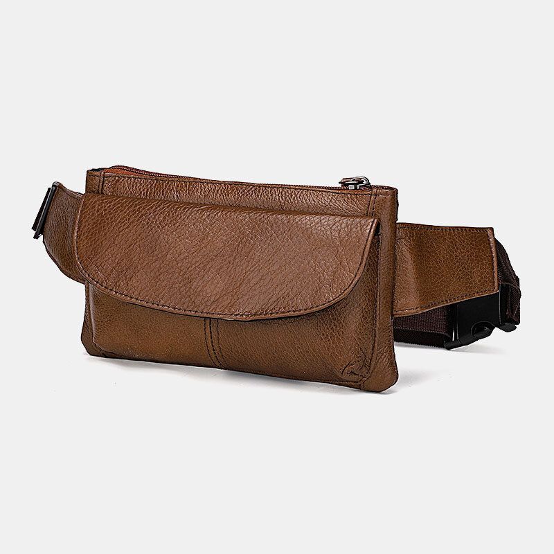 Bolso Bandolera Multifuncional Antirrobo Multibolsillo De Cuero Genuino Para Hombre Bolso Bandolera Bolso Bandolera