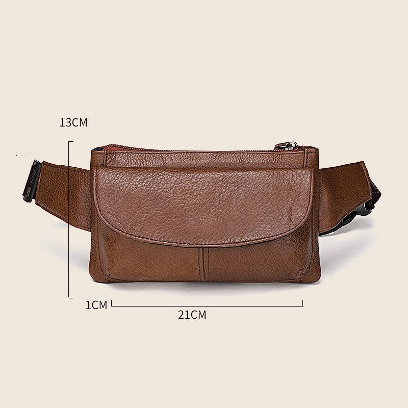 Bolso Bandolera Multifuncional Antirrobo Multibolsillo De Cuero Genuino Para Hombre Bolso Bandolera Bolso Bandolera