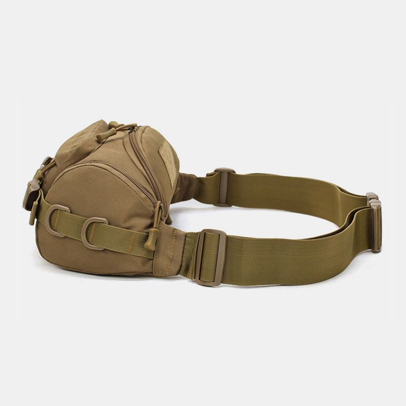 Hombres Camuflaje De Lona Al Aire Libre Tactical Sport Riding Riñonera Bolsa De Hombro Bolsa De Pecho