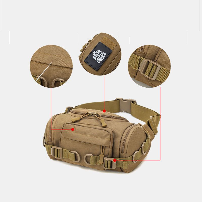 Hombres Camuflaje De Lona Al Aire Libre Tactical Sport Riding Riñonera Bolsa De Hombro Bolsa De Pecho