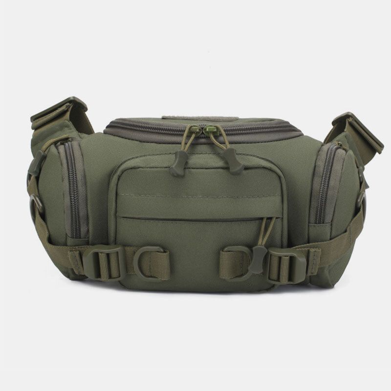 Hombres Camuflaje De Lona Al Aire Libre Tactical Sport Riding Riñonera Bolsa De Hombro Bolsa De Pecho