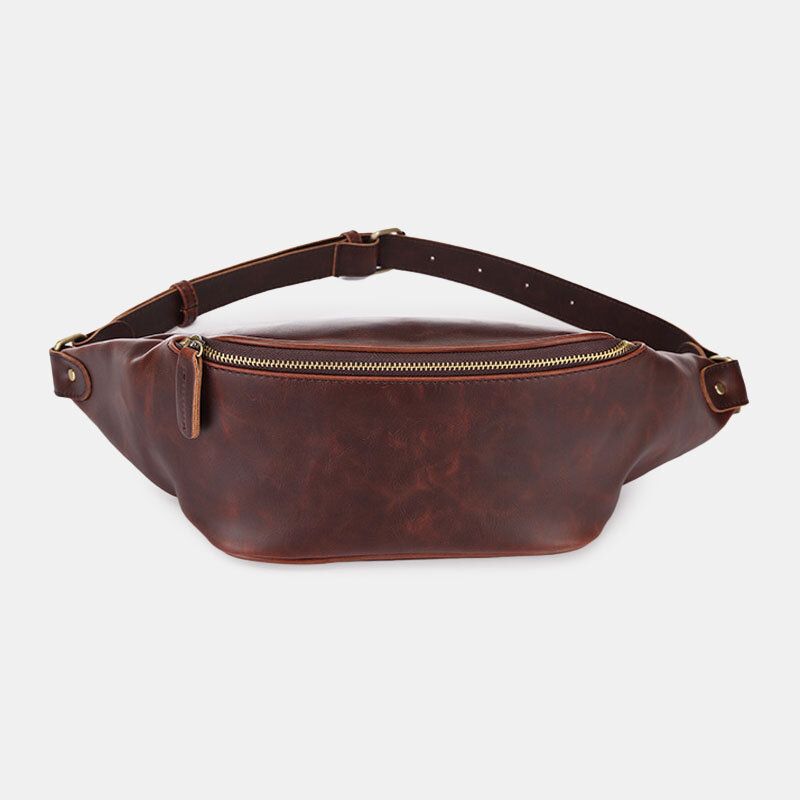 Hombres De Cuero De Imitación Retro Sport Multi-carry Riñonera Bolsa Sling Bag Bolsa De Pecho