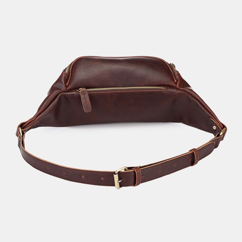 Hombres De Cuero De Imitación Retro Sport Multi-carry Riñonera Bolsa Sling Bag Bolsa De Pecho