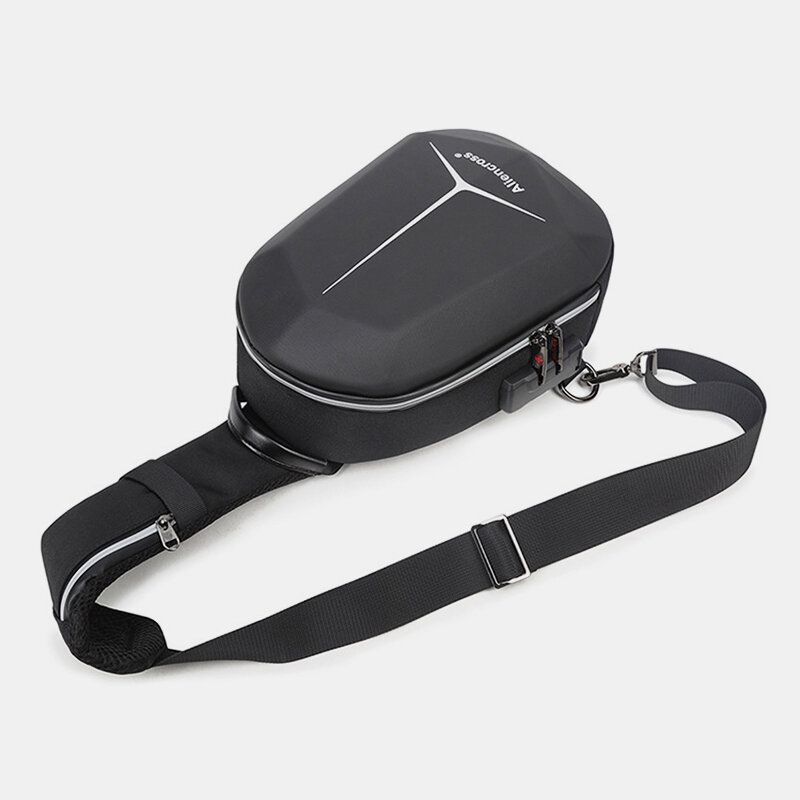 Hombres De Gran Capacidad De Carga Usb Multicapas Impermeable Bandolera Bolsa De Pecho Bolsa De Honda