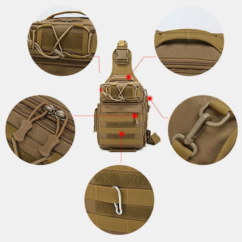 Hombres Nylon Camuflaje Gran Capacidad Multi-carry Tactical Travel Outdoor Chest Bag Bolsa De Hombro