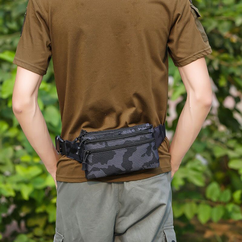 Hombres Nylon Camuflaje Multi-carry Multi-pocket Sport Outdoor Tactical Bandolera Bolsa De Pecho