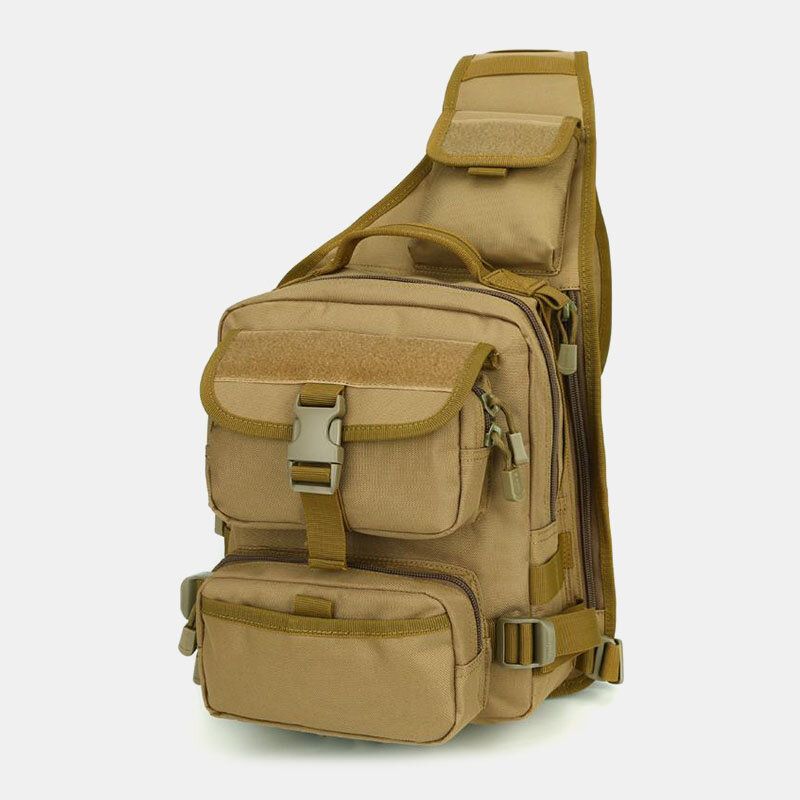 Hombres Nylon Camuflaje Táctico Montar Camping Deporte Bolsa De Hombro Al Aire Libre Bolsa De Pecho