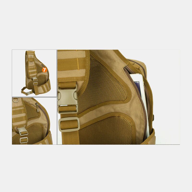 Hombres Nylon Camuflaje Táctico Montar Camping Deporte Bolsa De Hombro Al Aire Libre Bolsa De Pecho