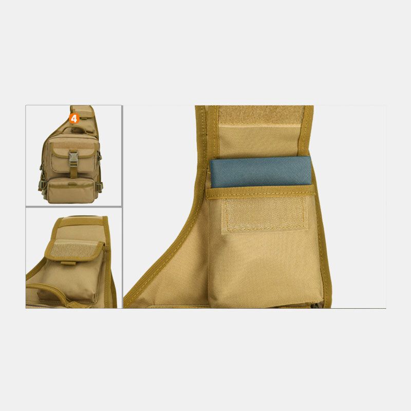 Hombres Nylon Camuflaje Táctico Montar Camping Deporte Bolsa De Hombro Al Aire Libre Bolsa De Pecho