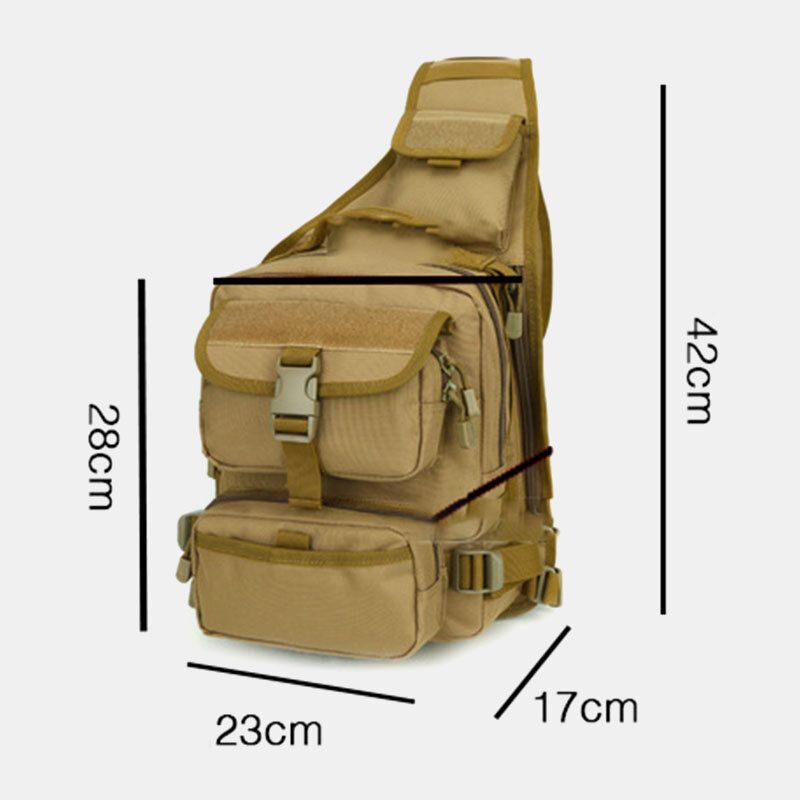 Hombres Nylon Camuflaje Táctico Montar Camping Deporte Bolsa De Hombro Al Aire Libre Bolsa De Pecho