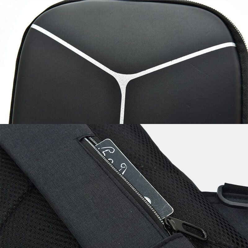 Hombres Nylon Carga Usb Casual Outdoor Brief Chest Bag Bandolera