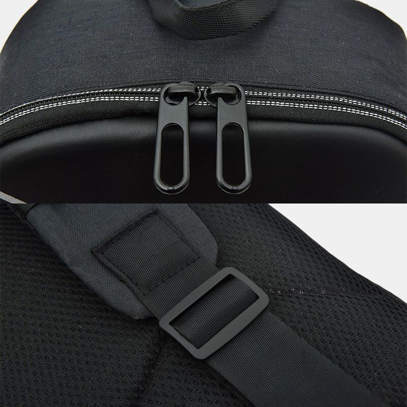 Hombres Nylon Carga Usb Casual Outdoor Brief Chest Bag Bandolera