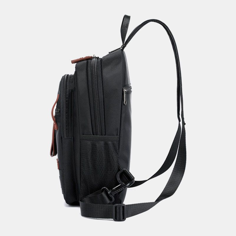 Hombres Nylon Impermeable Multi-carry Crossbody Bag Chest Bag Sling Bag Mochila