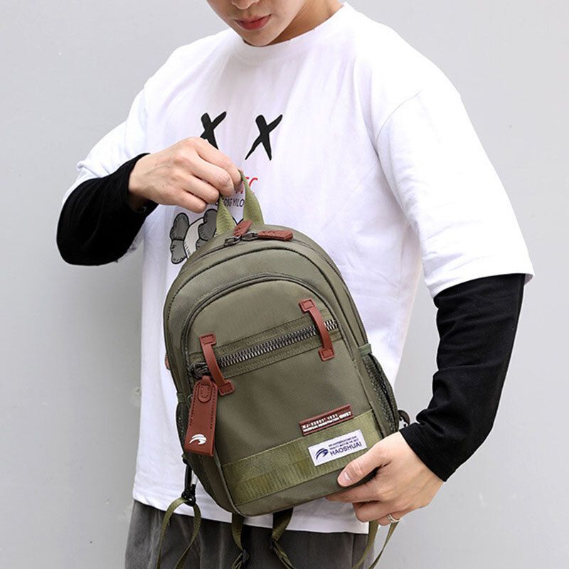 Hombres Nylon Impermeable Multi-carry Crossbody Bag Chest Bag Sling Bag Mochila