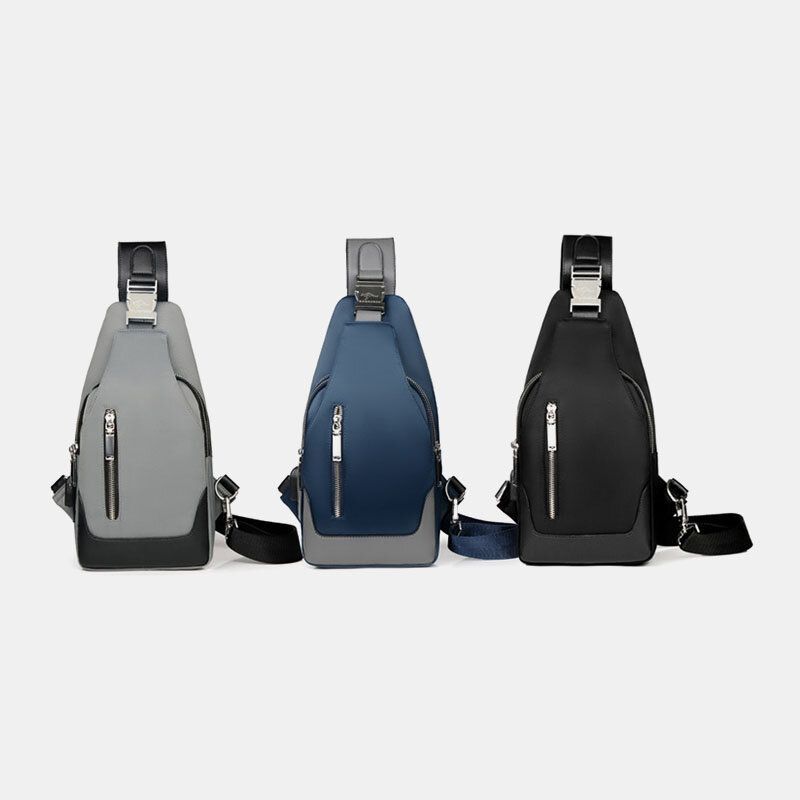 Hombres Oxford Carga Usb Impermeable Casual Al Aire Libre Bolso Bandolera Bolso Bandolera Bolso Bandolera