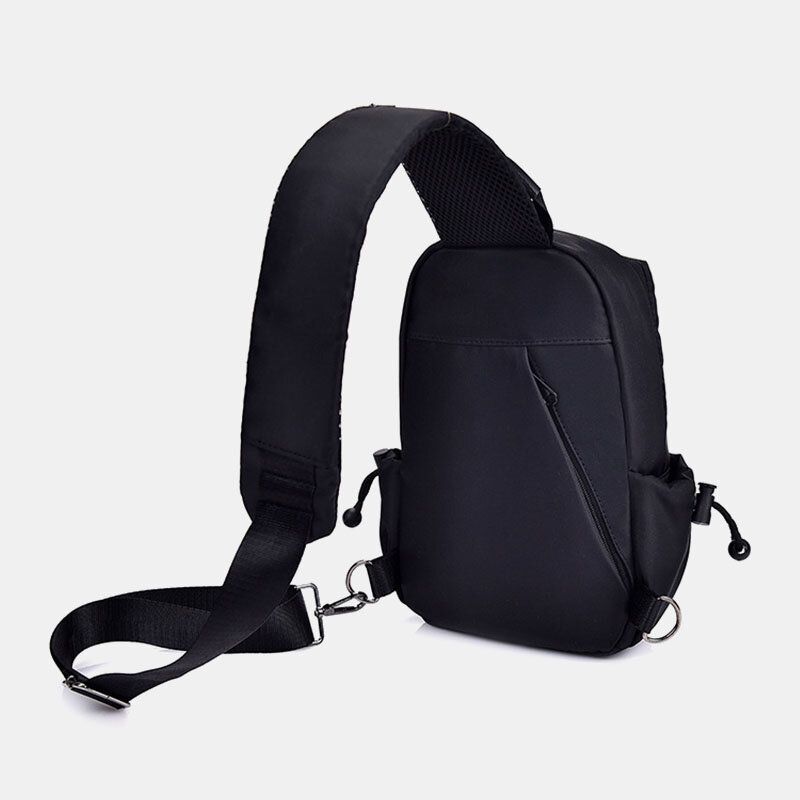 Hombres Oxford Cloth Casual Fashion Impermeable Al Aire Libre Almacenamiento En El Pecho Bolsa Crossbody Bag