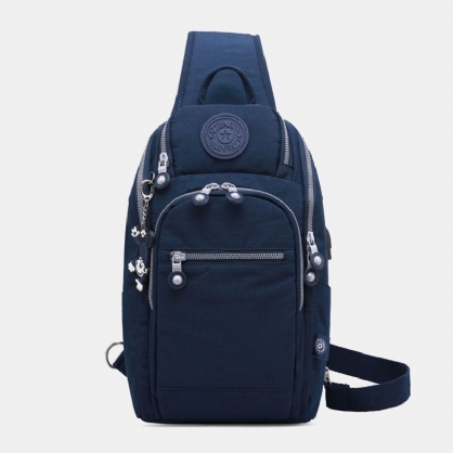 Hombres Oxford Cloth Multi-pocket Gran Capacidad Resistencia Al Desgaste Bolso Bandolera Bolso Bandolera Bolso En El Pecho