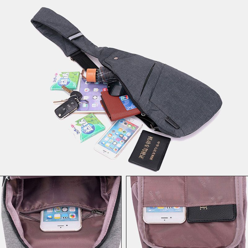 Hombres Poliéster Gran Capacidad Multibolsillos Impermeable Casual Bolso Bandolera Bolso Bandolera Bolso Bandolera