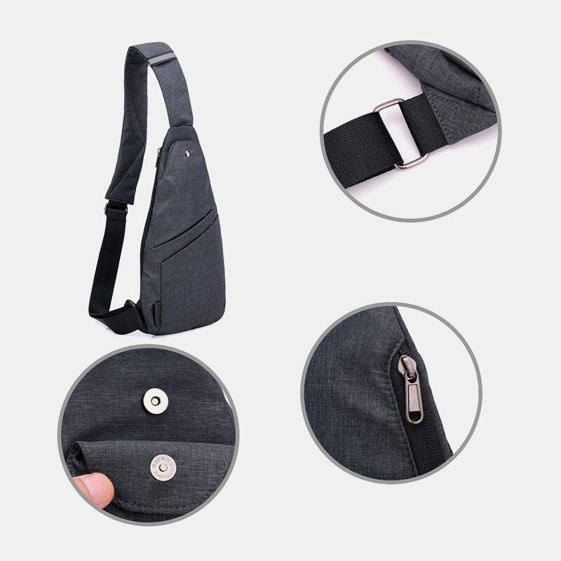 Hombres Poliéster Gran Capacidad Multibolsillos Impermeable Casual Bolso Bandolera Bolso Bandolera Bolso Bandolera