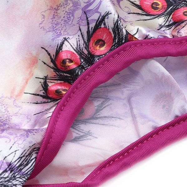 Camisón Sin Mangas De Encaje Con Estampado De Flores Con Cuello En V Para Mujer