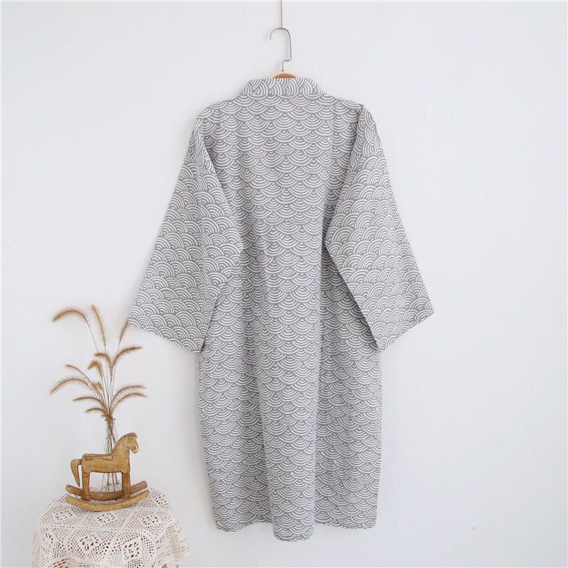 Hombres Kimono Japonés Yukata Albornoz Bata Vestido De Baño Vestido De Dormir Pijama De Salón