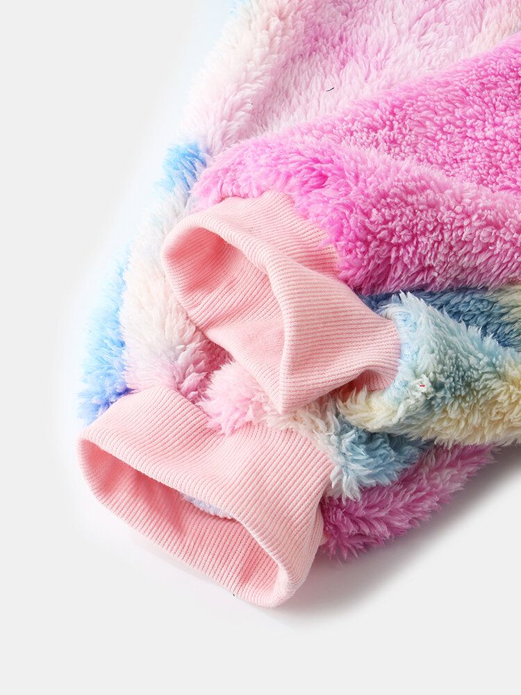 Mujeres Tie Dye Bolsillo Cremallera Frontal Con Capucha Mono Ropa De Dormir Para El Hogar