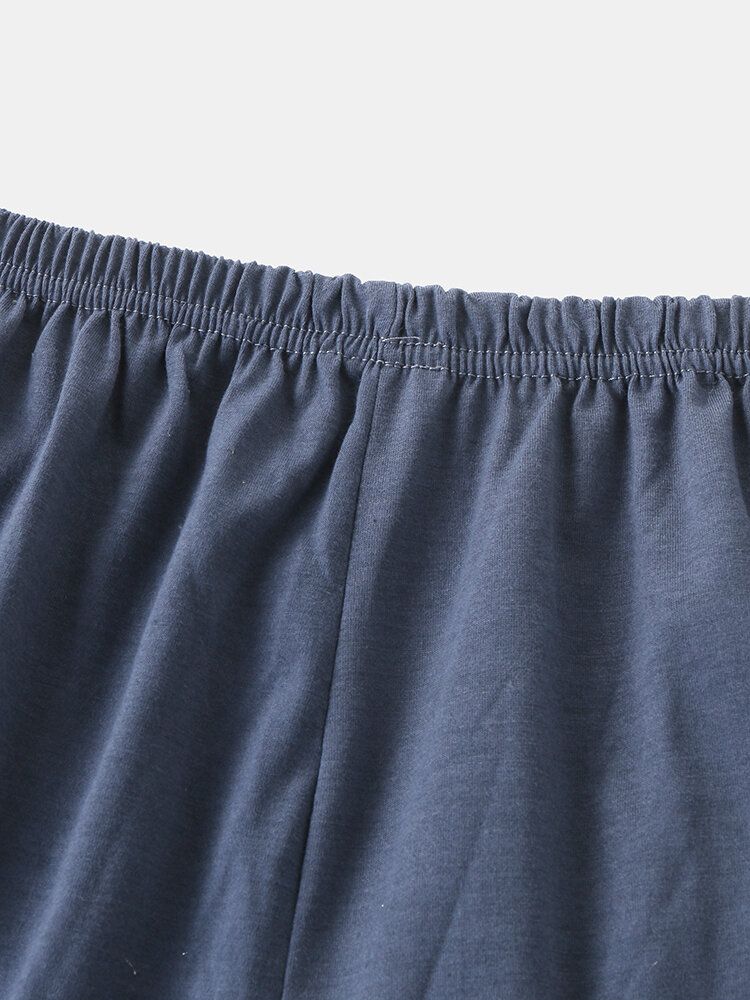 Pantalones Cortos Sueltos Sin Mangas Sin Mangas De Algodón A Rayas Para Hombre Conjuntos De Pijamas Finos De Loungewear Informal