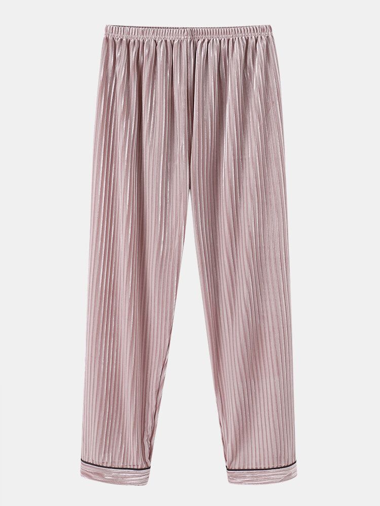 Pantalones Sueltos De Manga Larga Con Botones De Solapa De Lana Coral Para Hombre Conjunto De Pijama Cálido De Dos Piezas Para El Hogar