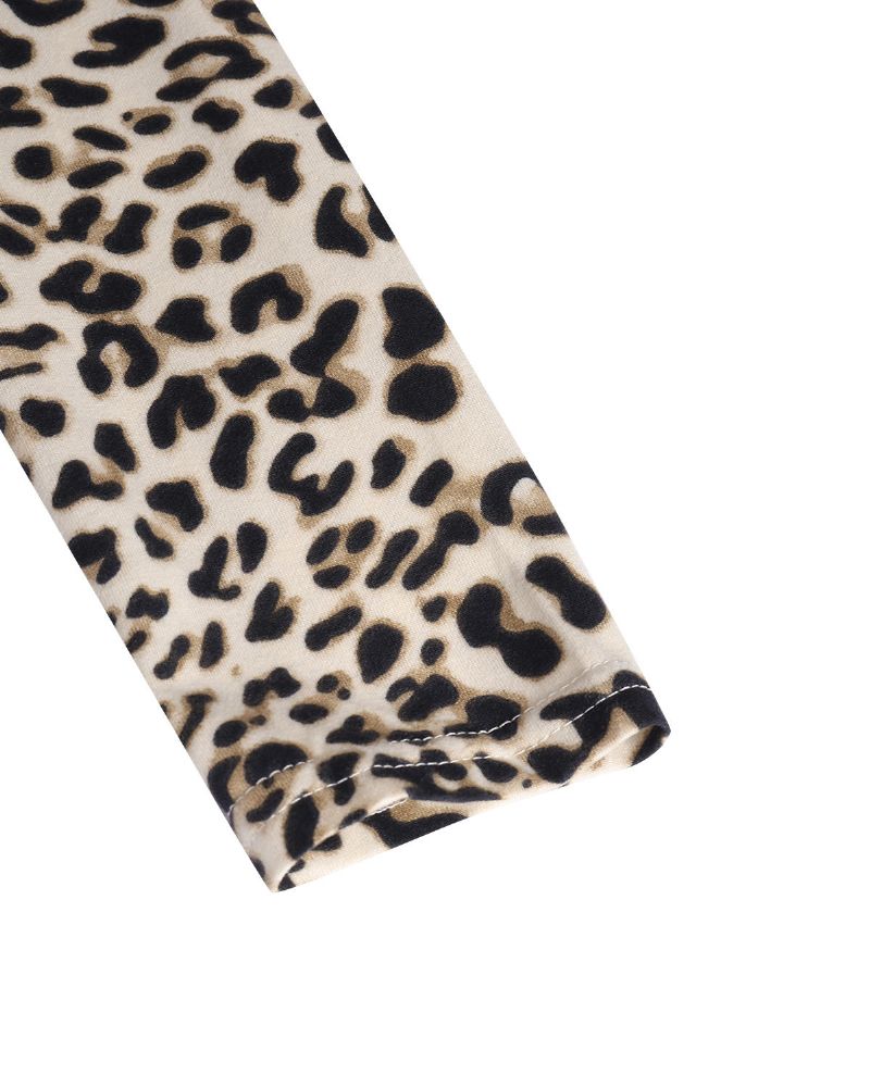 Cardigans De Manga Larga Con Estampado De Serpiente De Leopardo Para Mujer