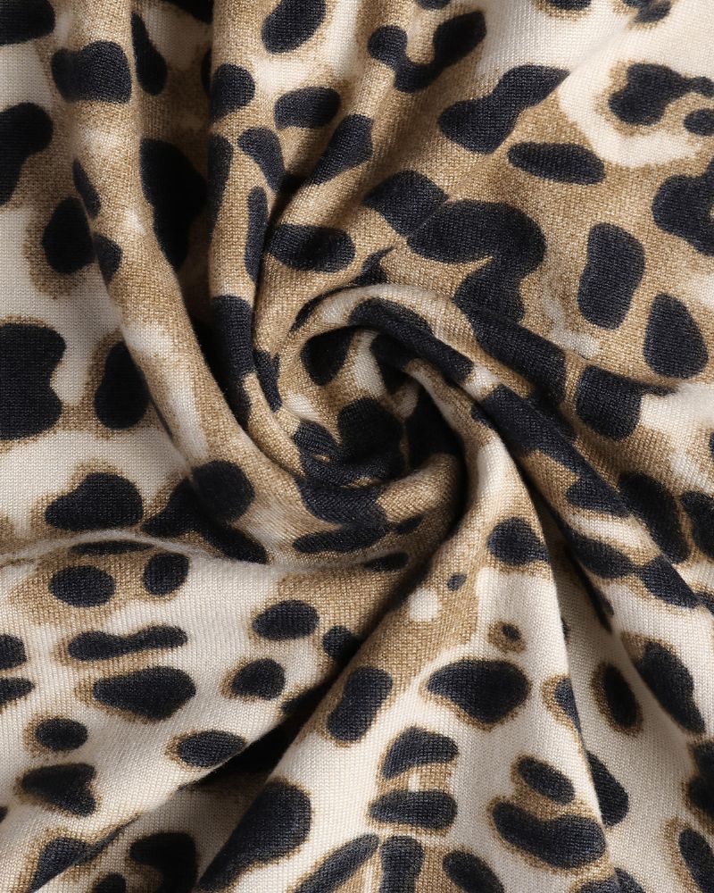 Cardigans De Manga Larga Con Estampado De Serpiente De Leopardo Para Mujer