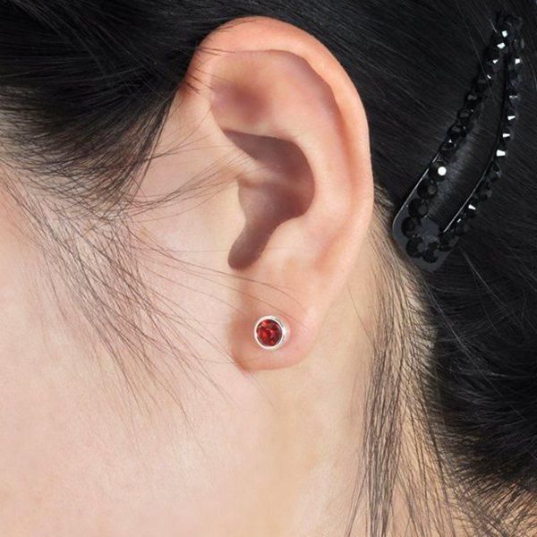 12 Pares De Pendientes Redondos De Acero Con Diamantes De Imitación Pendientes Para Mujeres Y Hombres