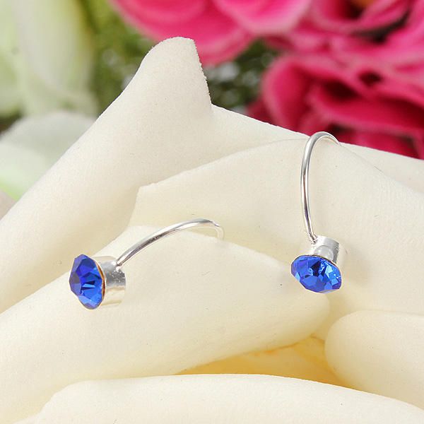 2pcs No Piercing 6 Colores Crystal Rhinestone Nariz Labio Anillo Cuff Clip Pendientes Para Mujeres