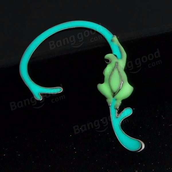 Clip De Oreja Luminoso Creativo Europeo Animal Flor Wrap Pendiente Brazalete