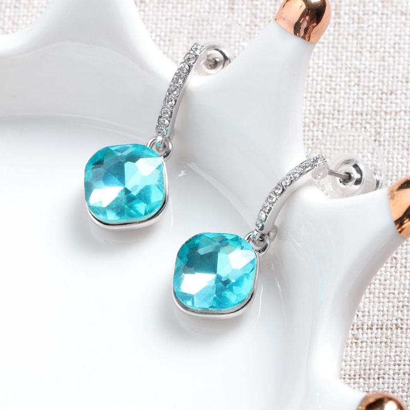 Pendiente De Gota De Cristal Clásico Pendientes De Mujer De Diamantes De Imitación Deslumbrantes Elegantes El Mejor Regalo