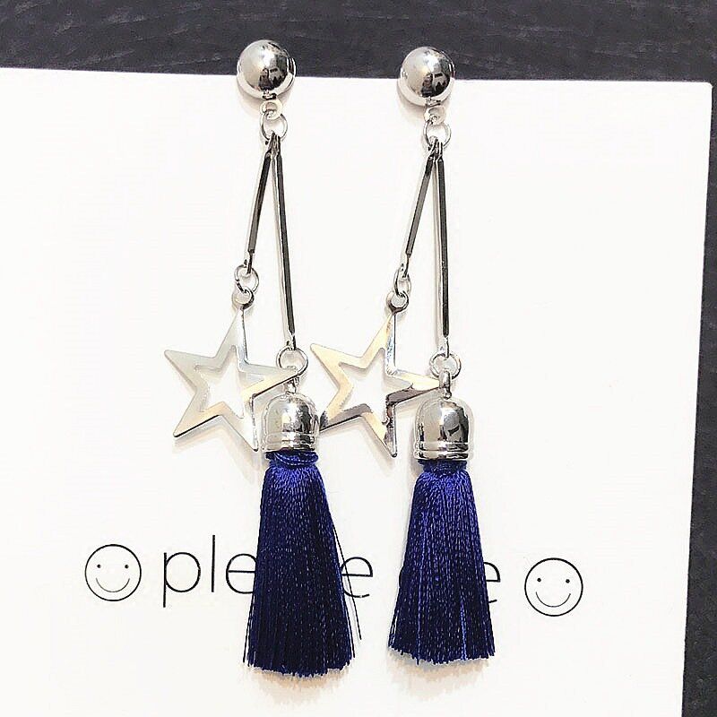 Pendientes De Borla De Gota De Oreja De Estrellas Dulces Regalo Para Mujer