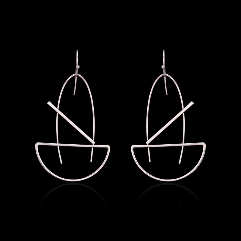 Pendientes Colgantes Geométricos Chapados En Platino De Moda Estilo Simple Piercing Gota De Oreja Para Mujer El Mejor Regalo