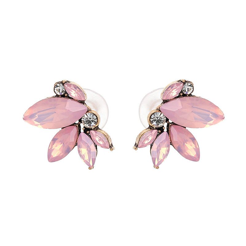 Pendientes De Diamantes De Imitación De Flores Con Alas De Cristal Elegantes Regalo Para Ella