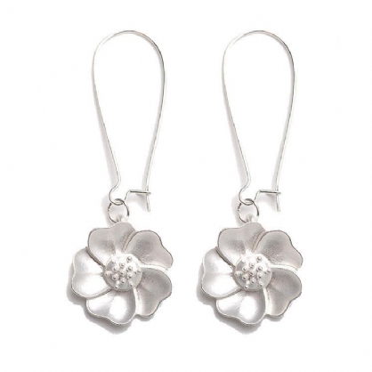 Pendientes De Gota De Flor De Jazmín De Moda Pendiente De Perforación Elegante Para Mujer