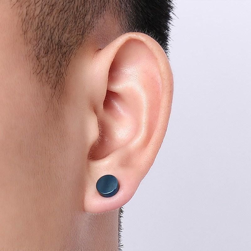 Pendientes Punk Magnéticos Sin Perforaciones Para Hombres Pendientes De Clip Redondos De Acero Inoxidable Para Hombres Mujeres