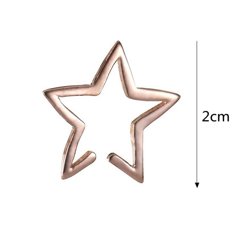 Punk Hollow Star Pendiente Para Mujer Sin Piercing Clip De Oreja Para Mujer Chica Fiesta Bisutería