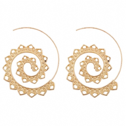 Trendy Big Circle Hoop Exagerado Espiral Corazón Pendientes En Forma De Gota Regalo Para Mujer