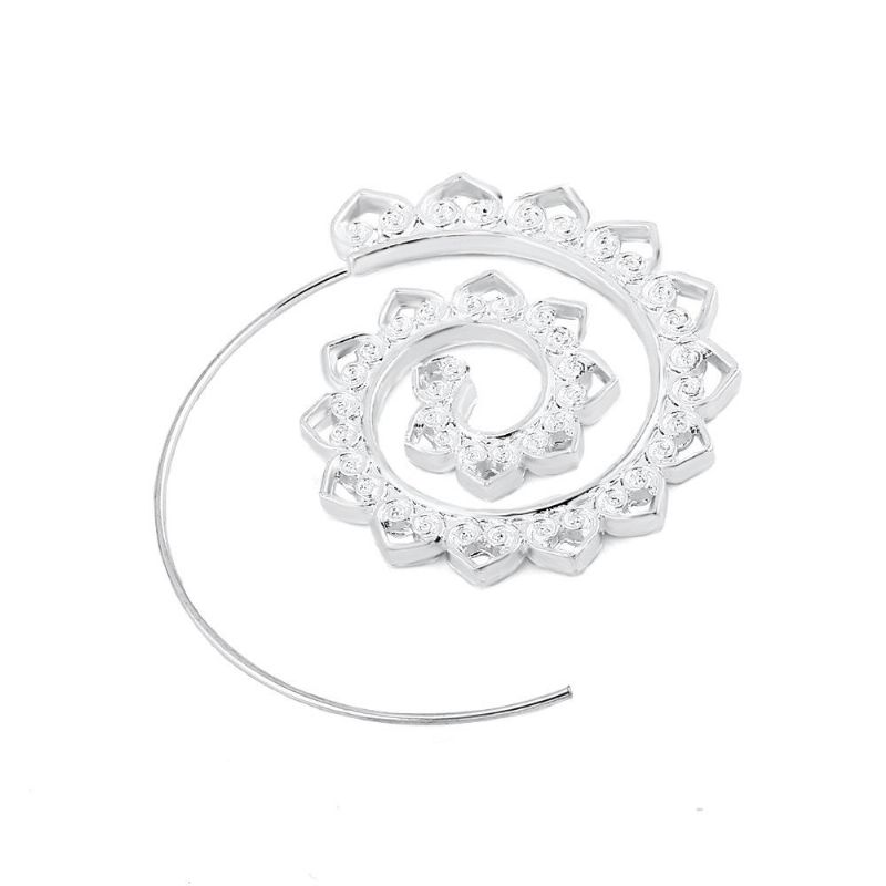 Trendy Big Circle Hoop Exagerado Espiral Corazón Pendientes En Forma De Gota Regalo Para Mujer