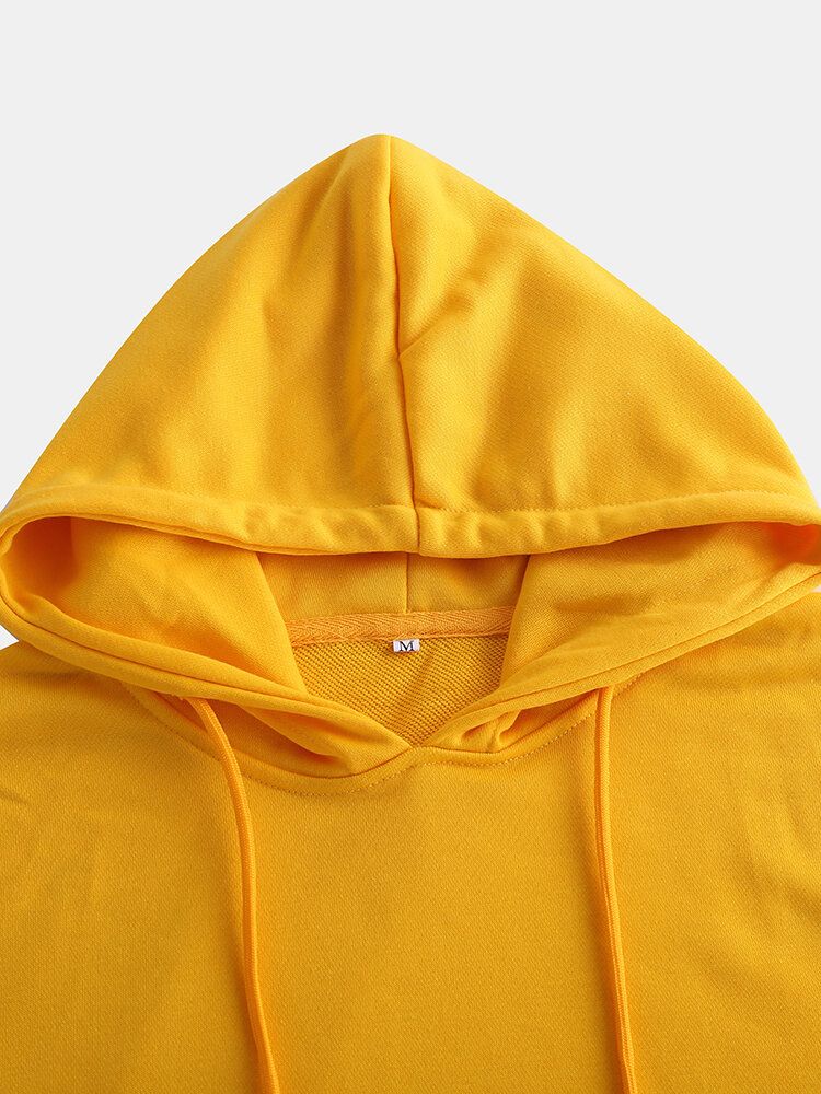 Sudadera Con Capucha De Ajuste Relajado Con Estampado De Hongos Reflectantes Coloridos Para Hombre