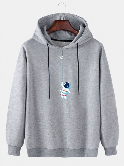 Sudadera Con Capucha Casual Con Estampado De Astronauta Lindo Divertido Para Hombre