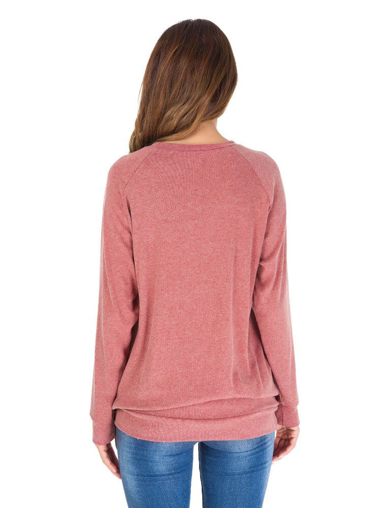 Sudadera Con Capucha De Manga Larga Con Patchwork De Color Casual Con Cuello En O Para Mujer