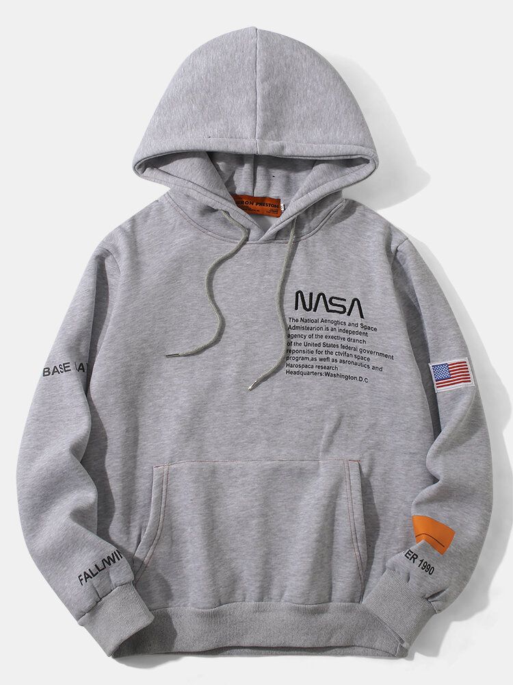 Sudadera Con Capucha De Margarita Con Letras Bordadas 100% Algodón Para Hombre